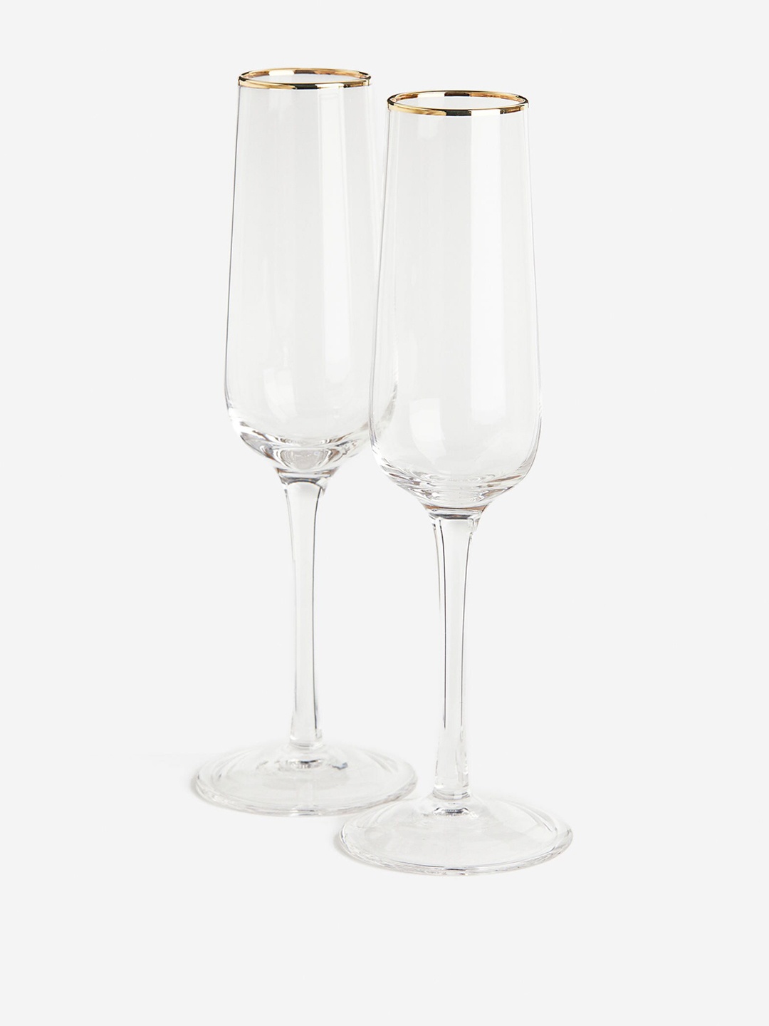 

H&M 2-Pack Champagne Flutes, Transparent