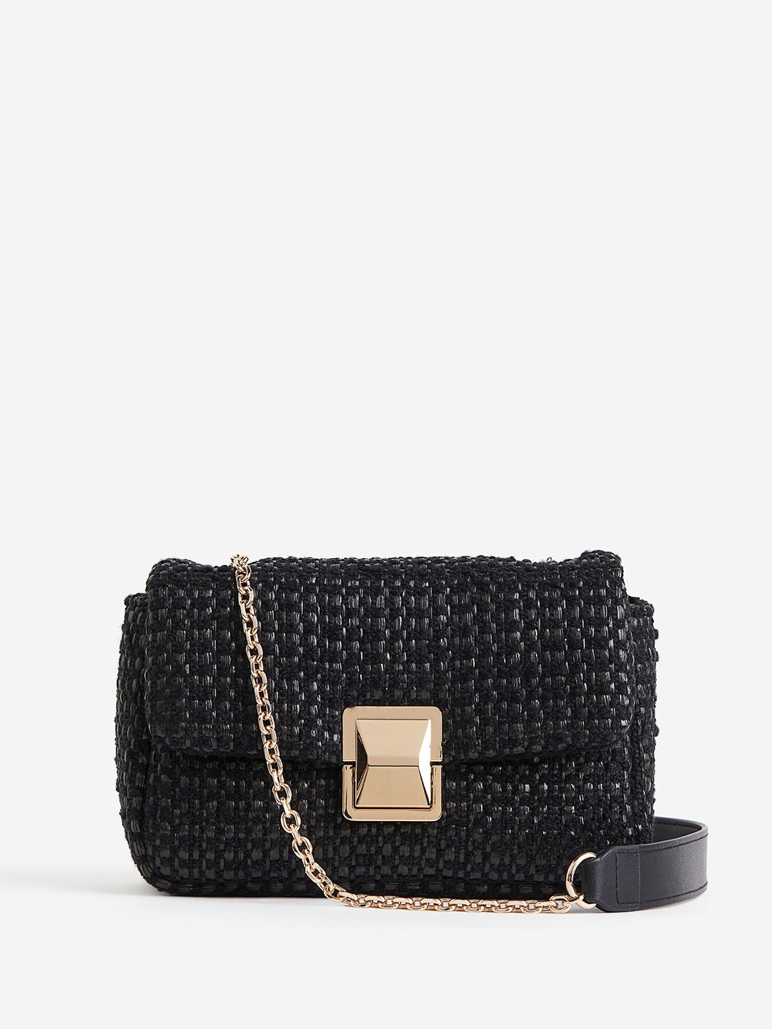 

H&M Textured-Weave Crossbody Bag, Black