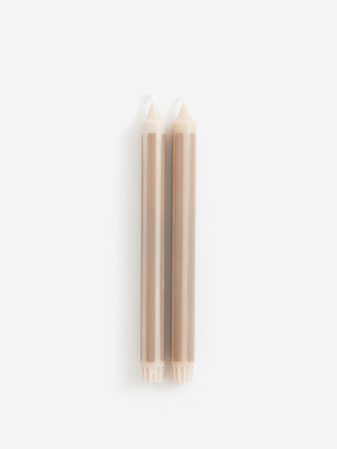 

H&M Beige 2-Pack Striped Candles