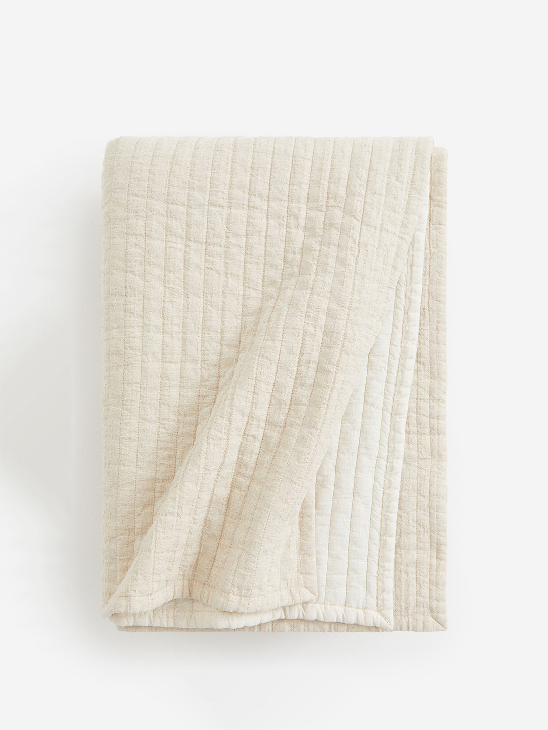 

H&M Beige Linen-Blend Bedspread