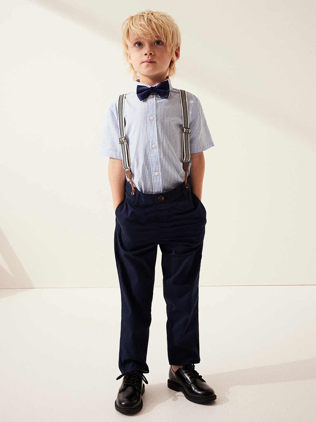 

H&M Boys 4-Piece Pure Cotton Suit, Blue