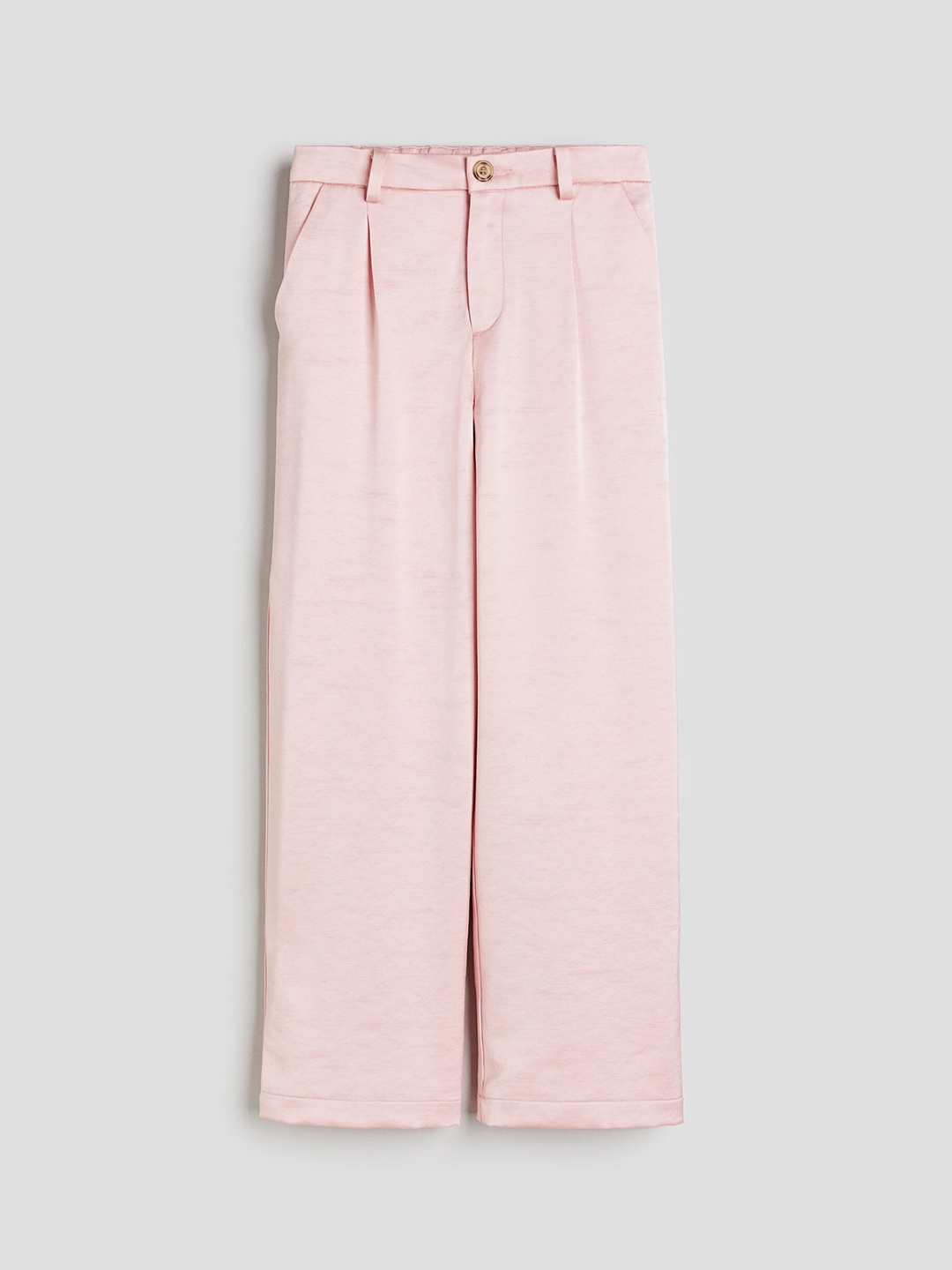 

H&M Girls Tailored Satin Trousers, Pink