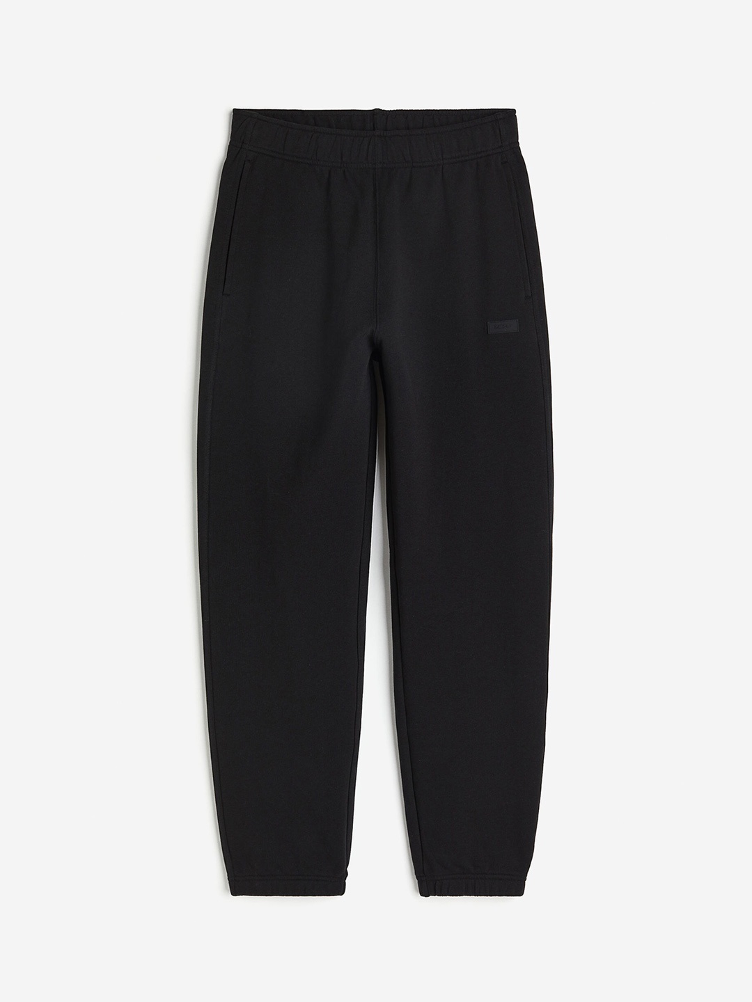 

H&M Men Pure Cotton DryMove Wide Sports Joggers, Black