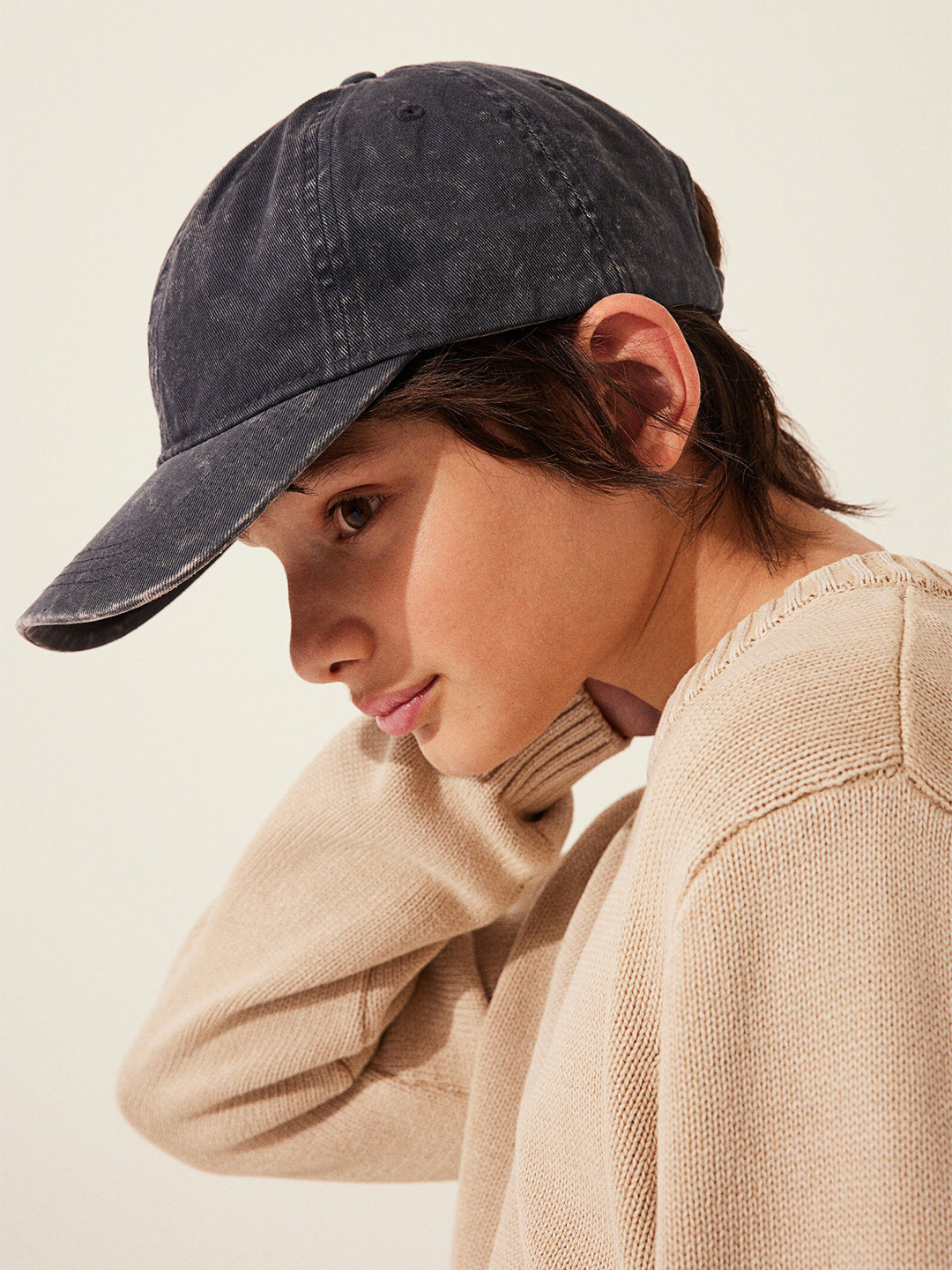 

H&M Boys Cotton Twill Cap, Black