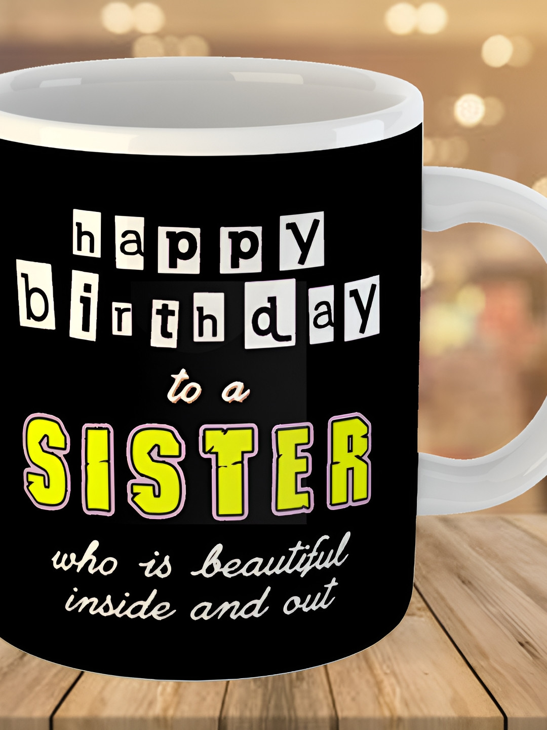 

Keviv Black & White Text or Slogans Printed Ceramic Glossy Mug 325 ml