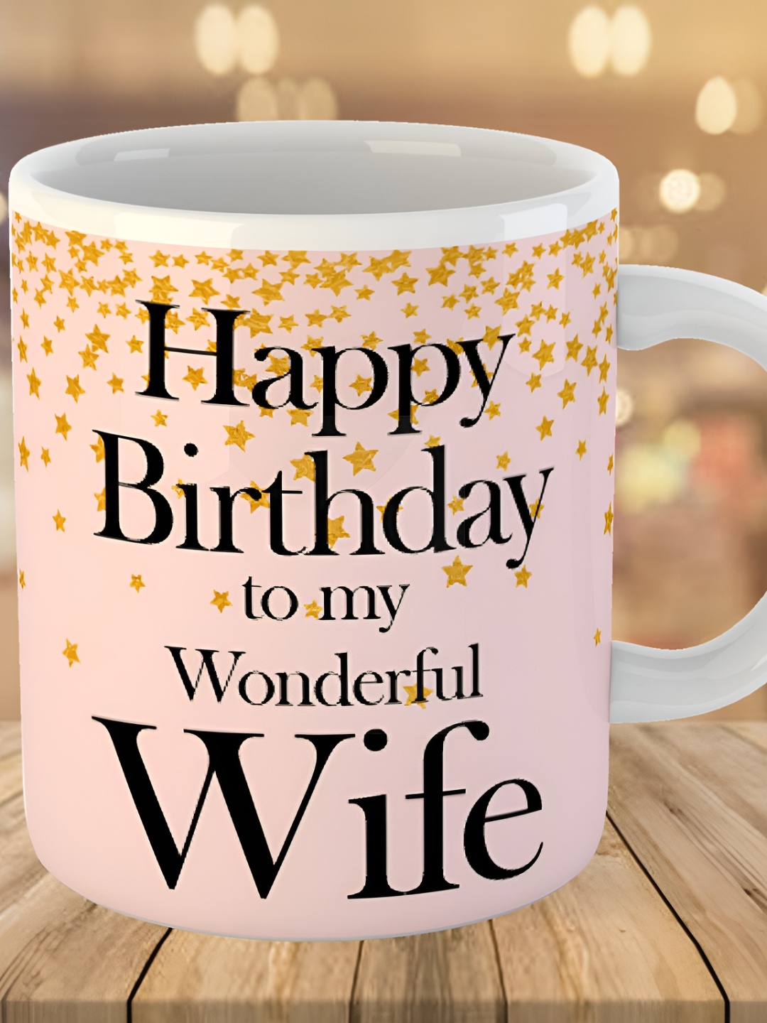 

Keviv Pink & Black Text or Slogans Printed Ceramic Glossy Mug 325 ml