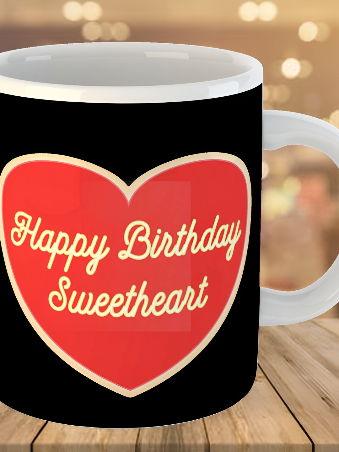 

Keviv Black & Red Text or Slogans Printed Ceramic Glossy Mugs 325 ml