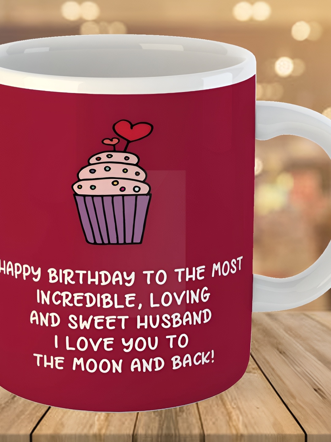 

Keviv Red & White Text or Slogans Printed Ceramic Glossy Mug 325 ml