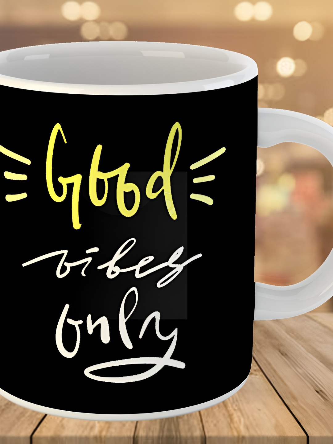 

Keviv Black & White Text or Slogans Printed Ceramic Glossy Mug 325 ml