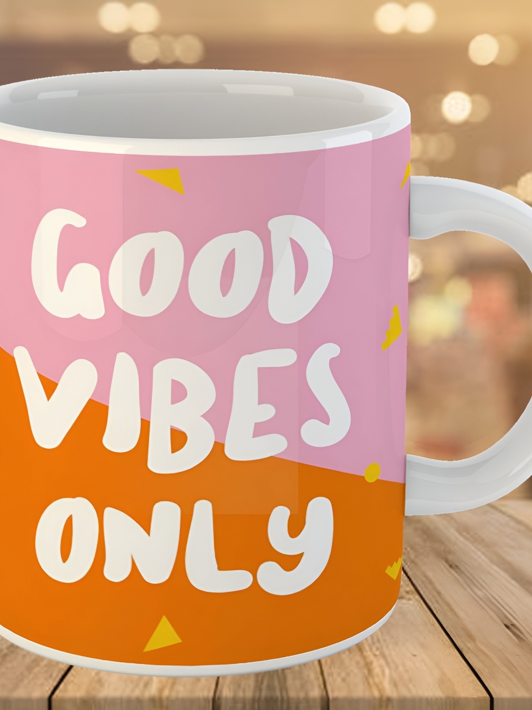 

Keviv Pink & White Text or Slogans Printed Ceramic Glossy Mug 325 ml