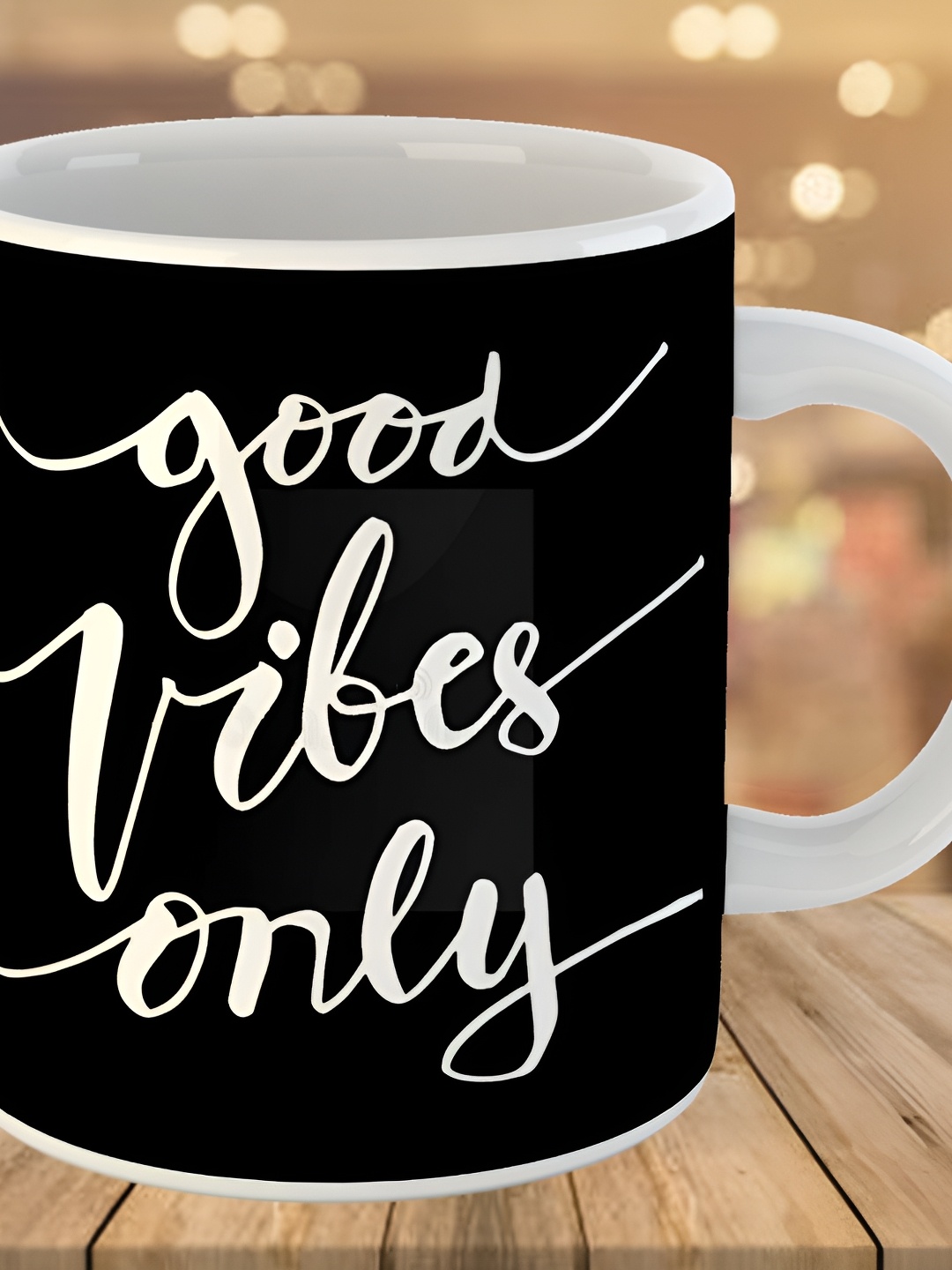 

Keviv Black & White Text or Slogans Printed Ceramic Glossy Mug 325 ml