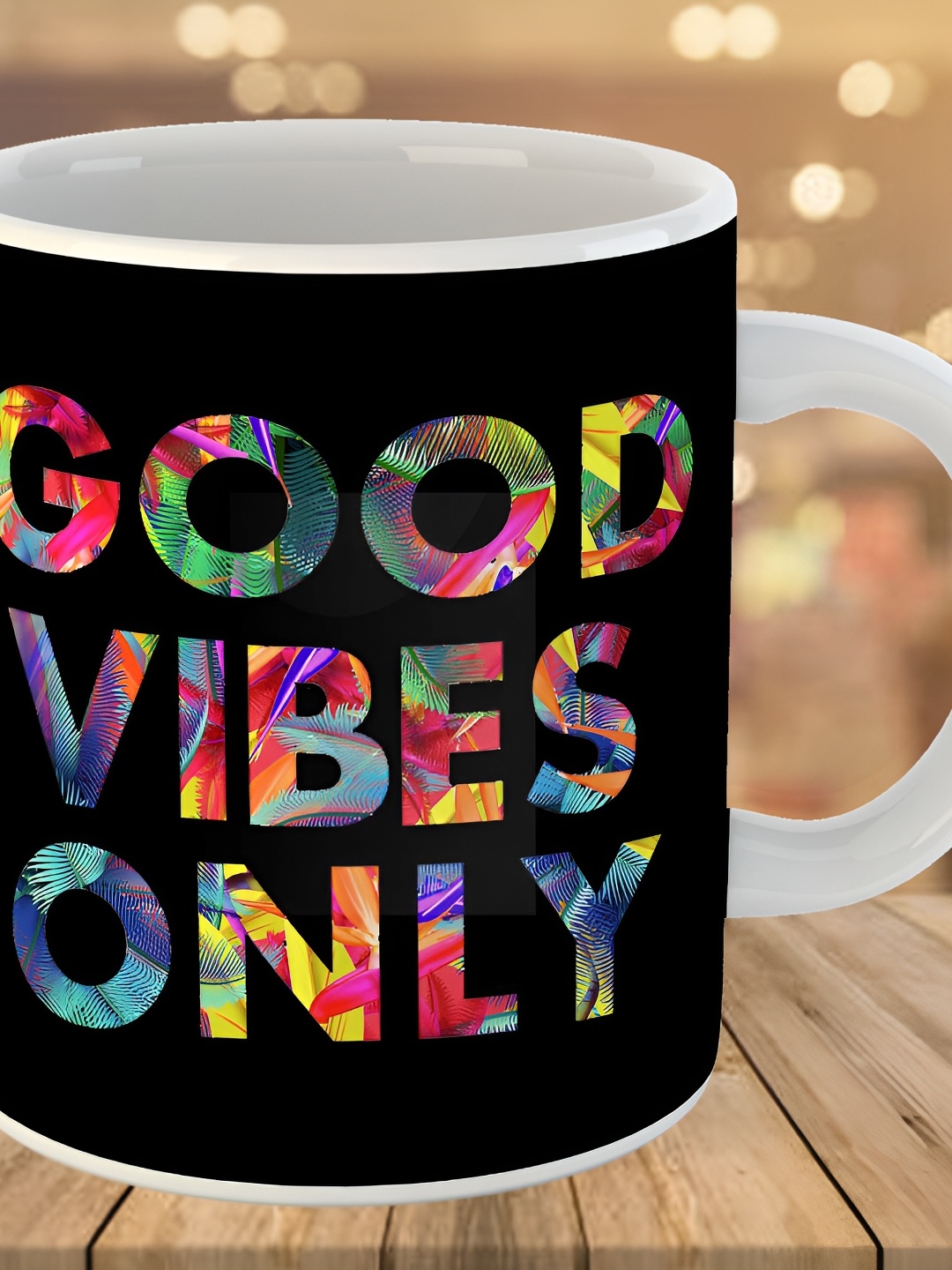 

Keviv Black & Red Text or Slogans Printed Ceramic Glossy Mug 325 ml
