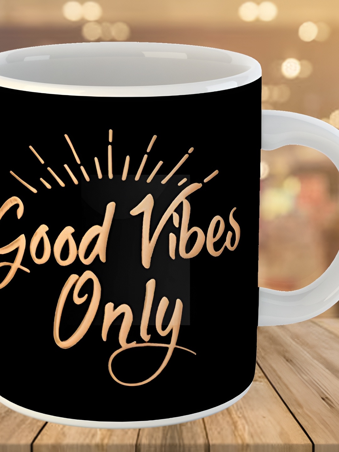 

Keviv Black & Orange Text or Slogans Printed Ceramic Glossy Mugs 325 ml