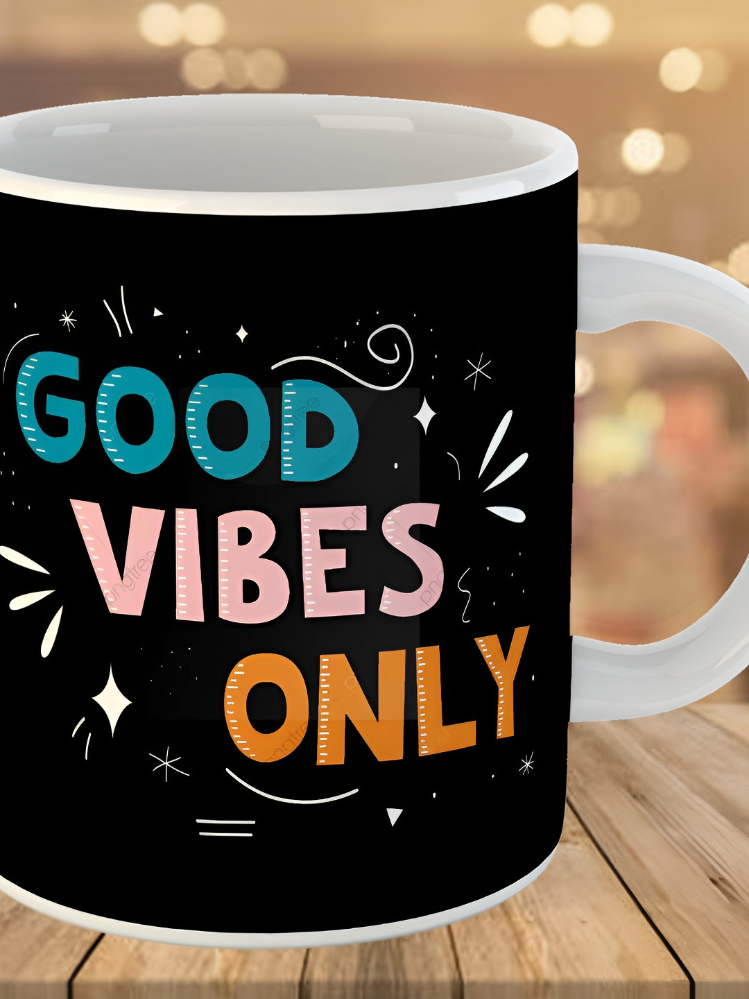 

Keviv Black & Green Text or Slogans Printed Ceramic Glossy Mugs 325 ml