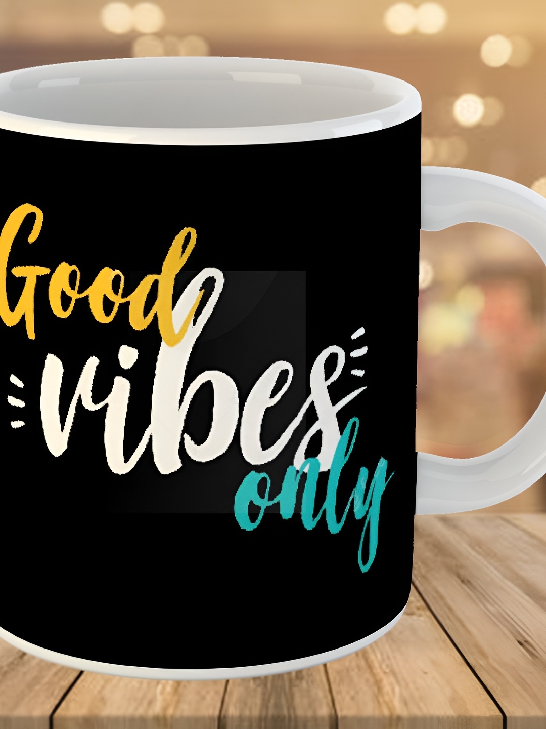 

Keviv Black & White Text or Slogans Printed Ceramic Glossy Mug 325 ml