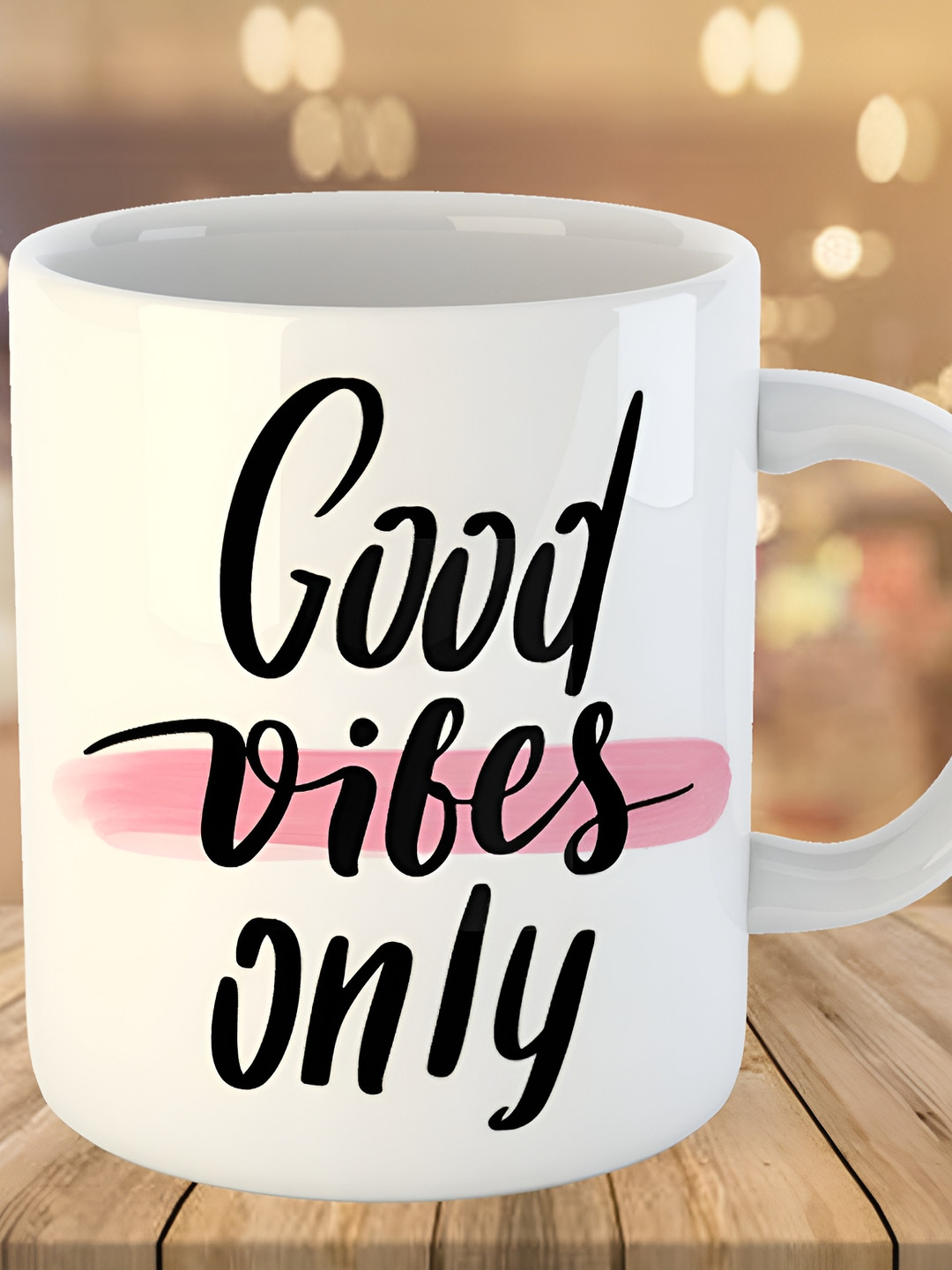 

Keviv White & Black Text or Slogans Printed Ceramic Glossy Mug 325 ml