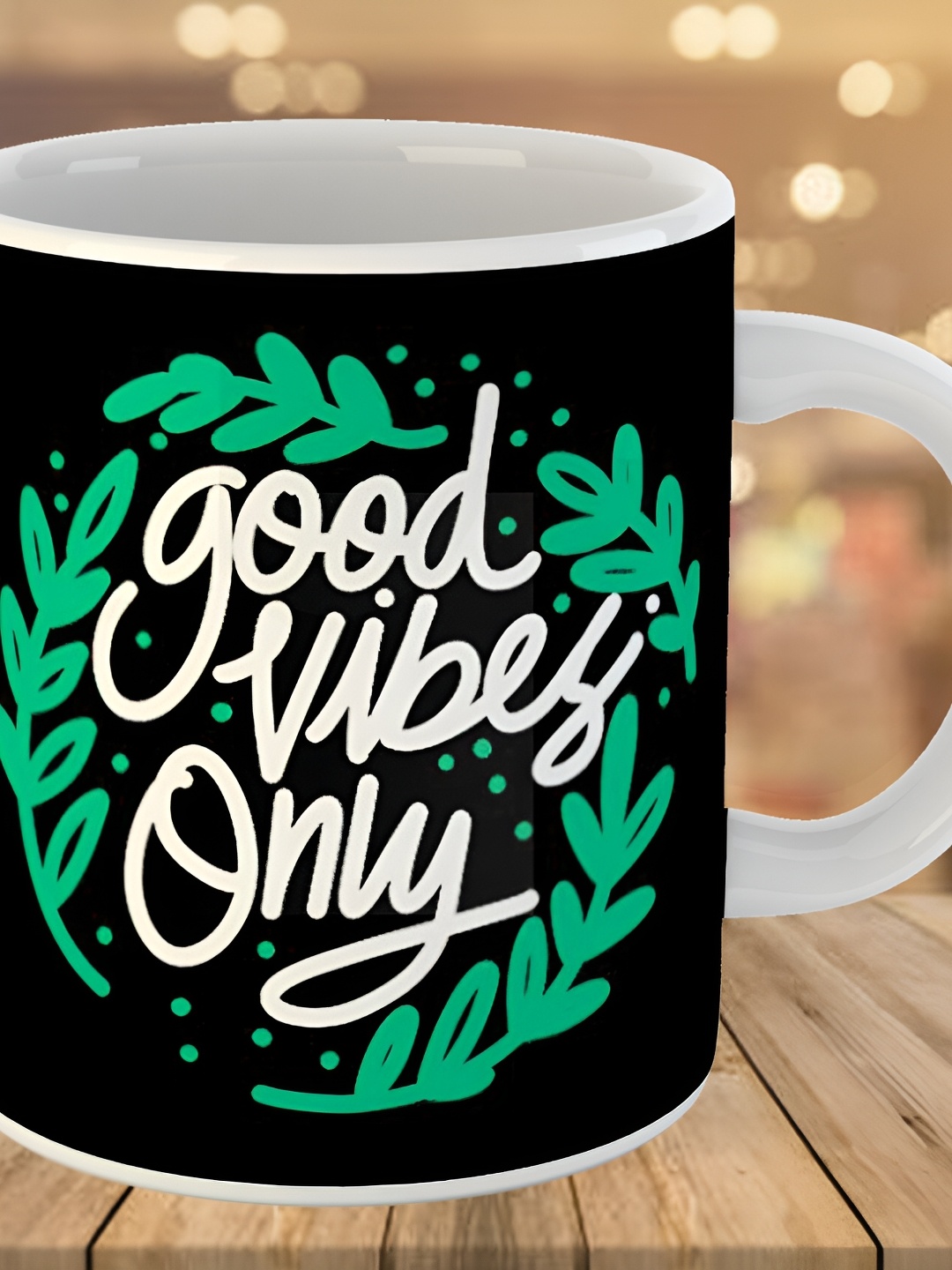 

Keviv Black & White Text or Slogans Printed Ceramic Glossy Mug 325 ml