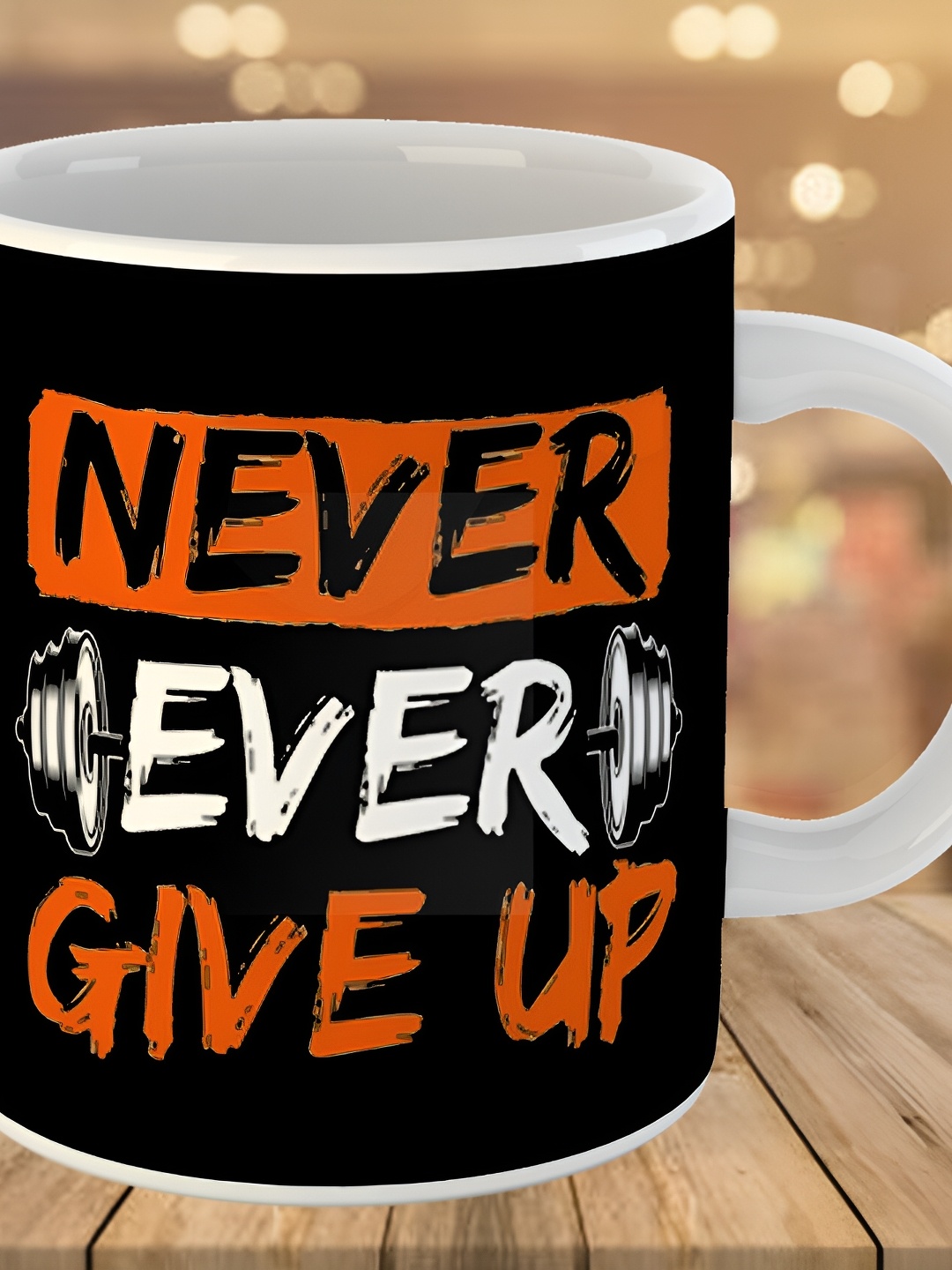 

Keviv Black & Red Text or Slogans Printed Ceramic Glossy Mug 325 ml