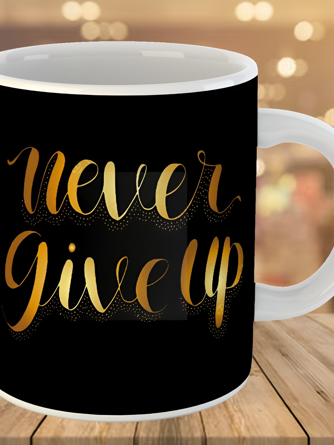 

Keviv Black & Yellow Text or Slogans Printed Ceramic Glossy Mug 325 ml