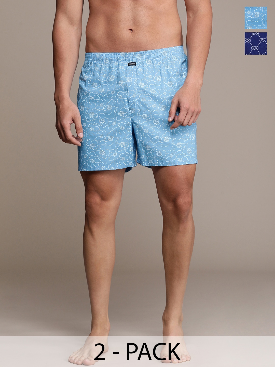 

Roadster Pack Of 2 Printed Pure Cotton Boxers RDS-KEN-MBOX- PRINT-02RE-, Assorted
