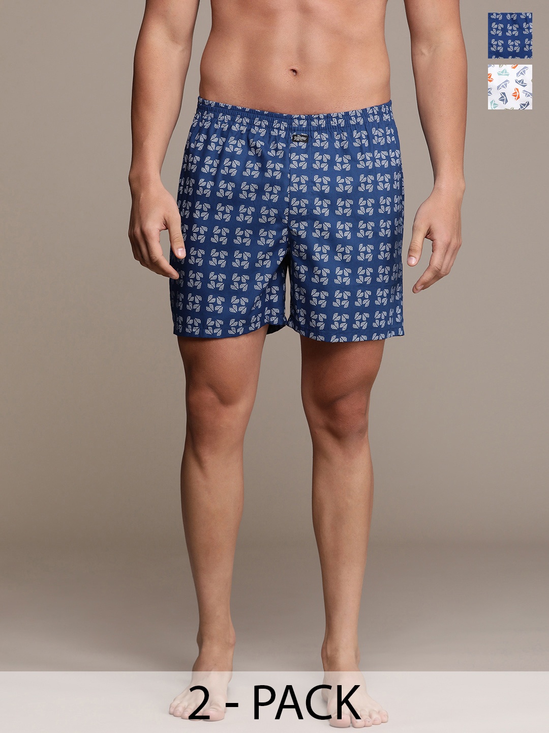 

Roadster Pack Of 2 Printed Pure Cotton Boxers RDS-KEN-MBOX- PRINT-02RM, Assorted