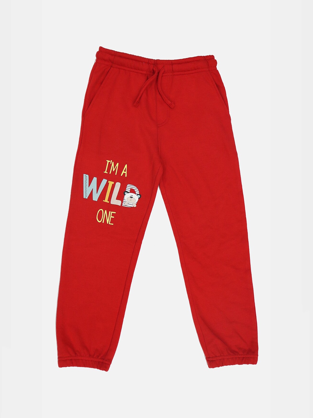 

HARBOR N BAY Boys Printed Cotton Mid-Rise Joggers, Red
