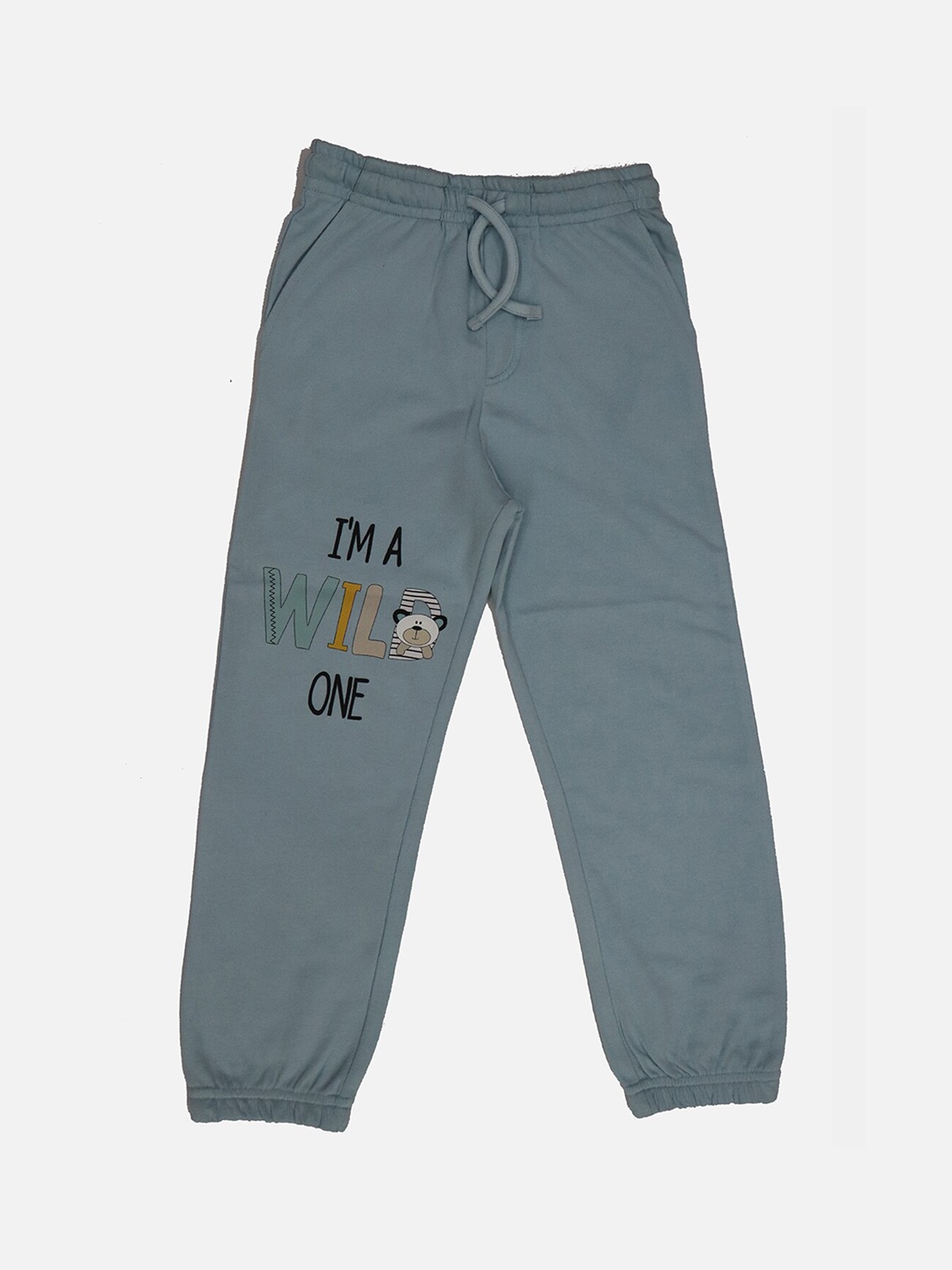 

HARBOR N BAY Boys Typography Printed Cotton Joggers, Blue