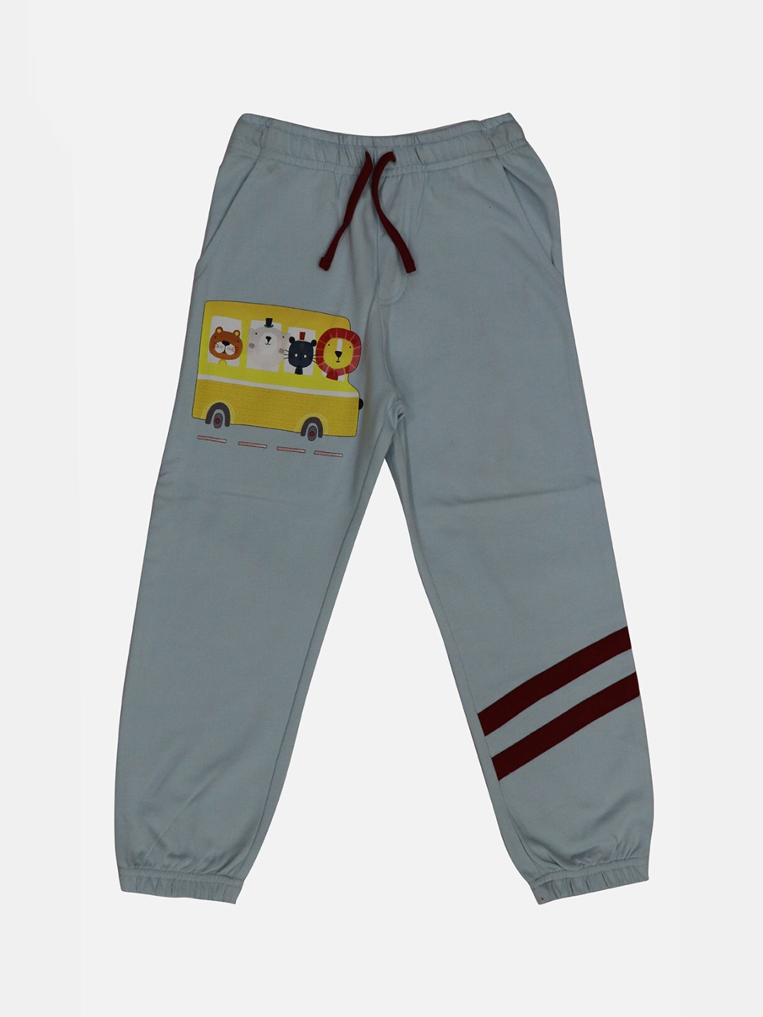 

HARBOR N BAY Boys Graphic Printed Cotton Mid-Rise Joggers, Blue