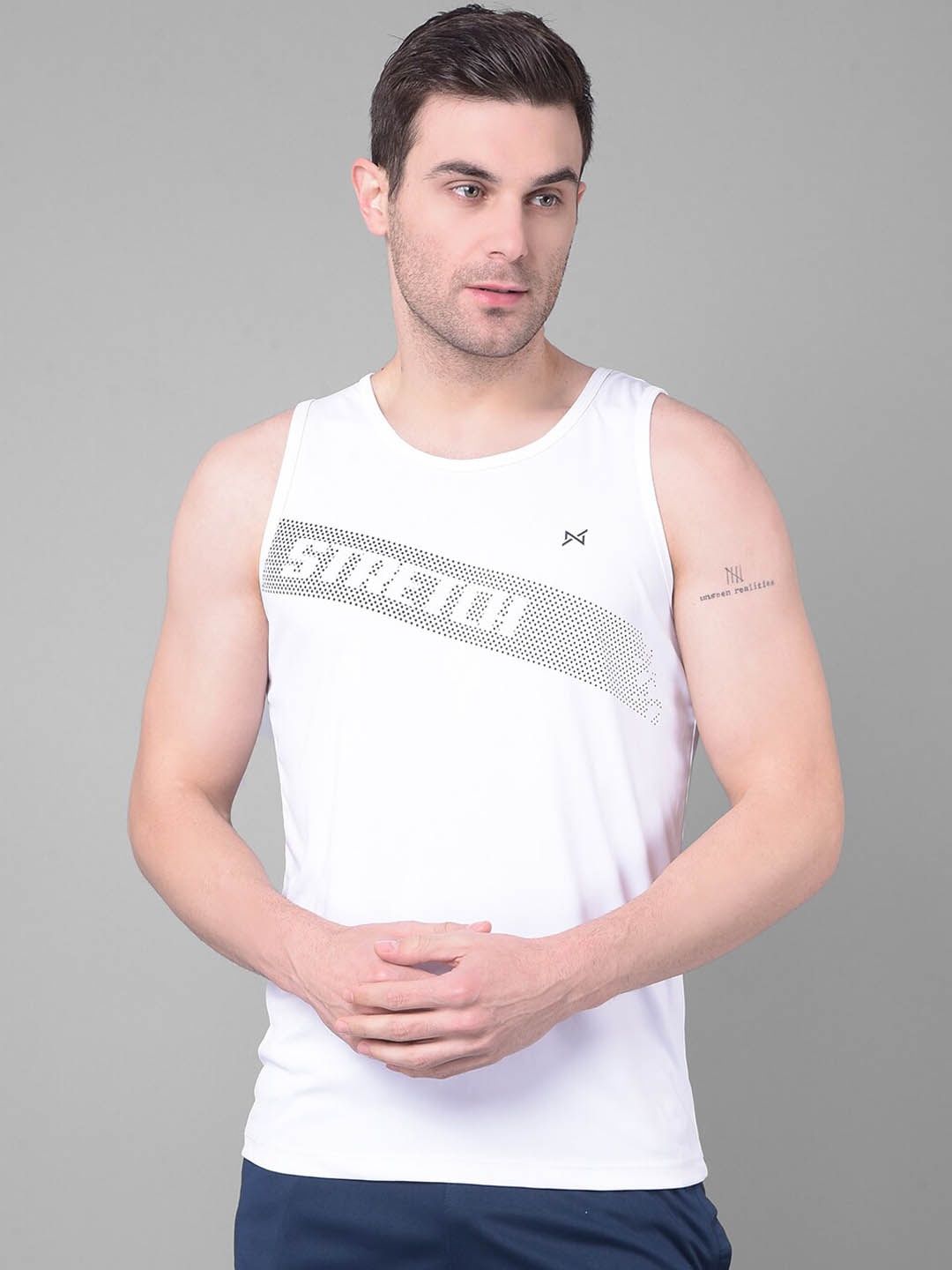 

Force NXT Men Anti Viral Anti Odour Cool Tank Top Sports Vest, White