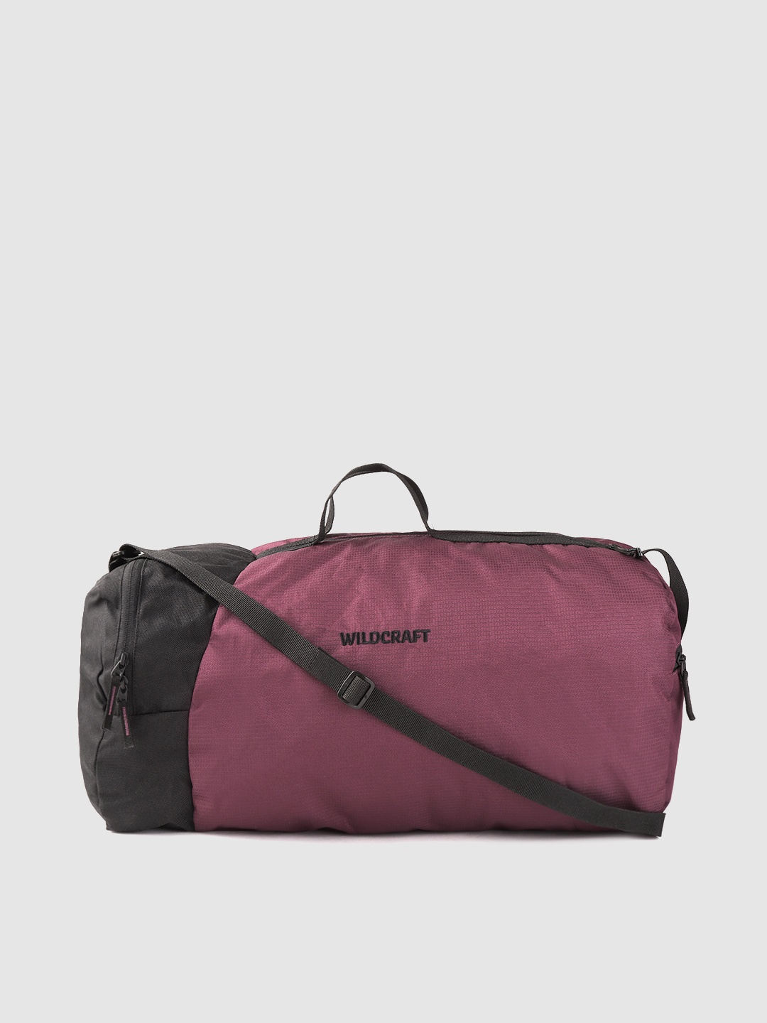 

Wildcraft Unisex Purple & Black Colourblocked Duffle Bag