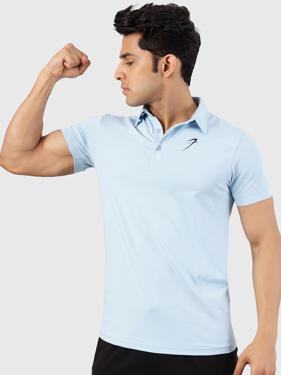 

FUAARK Polo Collar Moisture Wicking Pockets Cotton Slim Fit T-shirt, Green