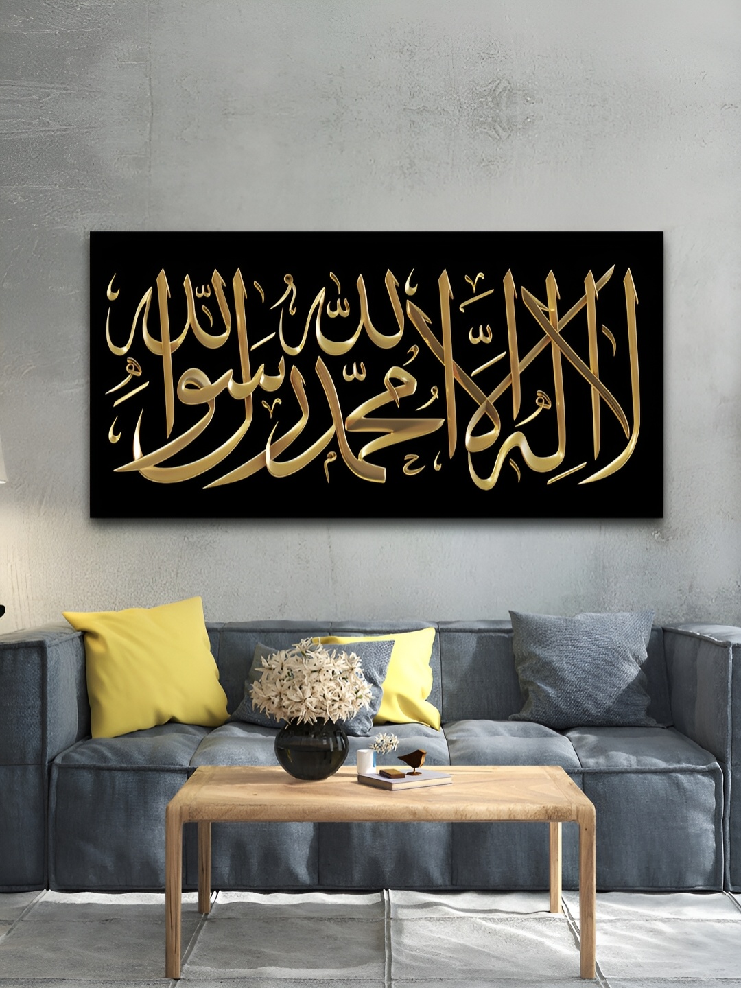 

VibeCrafts Black & Gold Toned Canvas Painting Wall Art