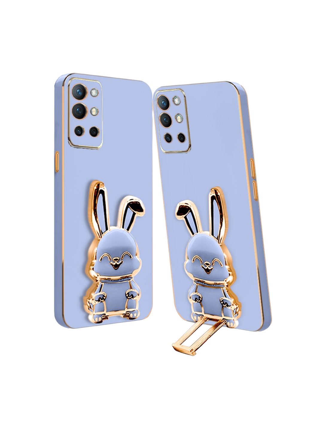 

Karwan 3D Bunny With Folding Stand Oneplus 9R Back Cover Case, Blue