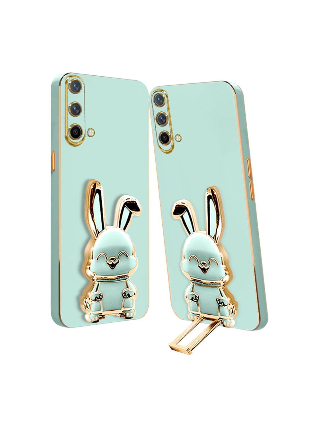 

Karwan 3D Bunny With Folding Stand Oneplus Nord CE Phone Back Case, Green