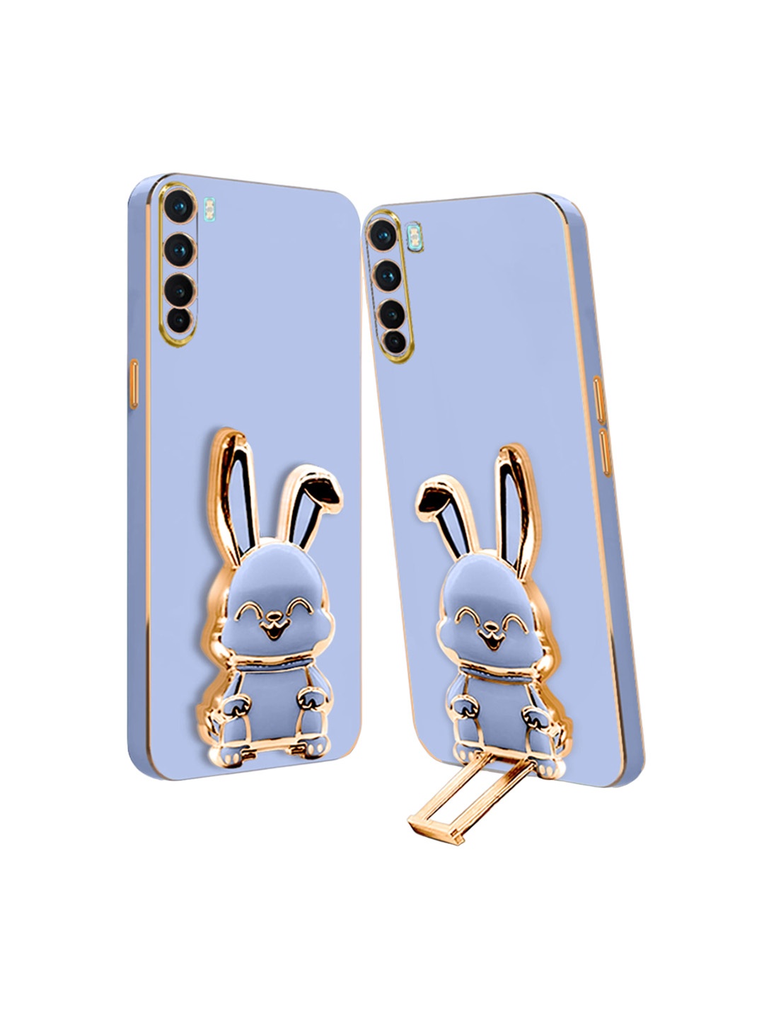 

Karwan 3D Bunny With Folding Stand Oneplus Nord Back Cover Case, Blue