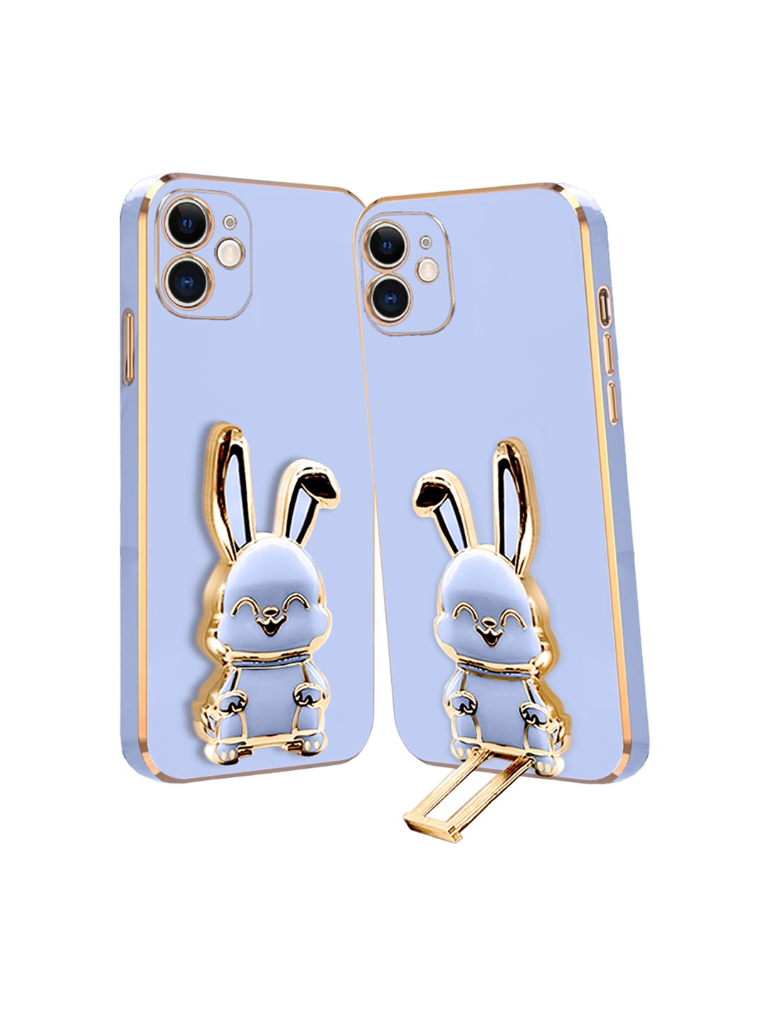 

Karwan 3D Bunny With Folding Stand iPhone 11 Back Case, Blue