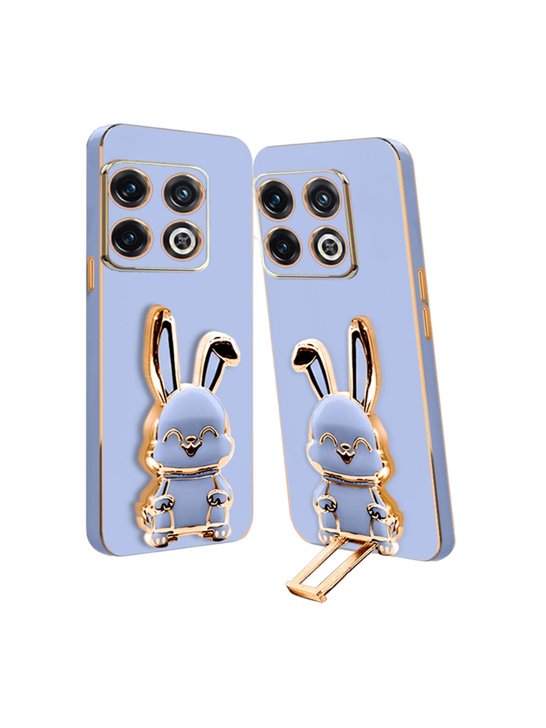

Karwan OnePlus 10 Pro Back Case With 3D Bunny Folding Stand, Blue