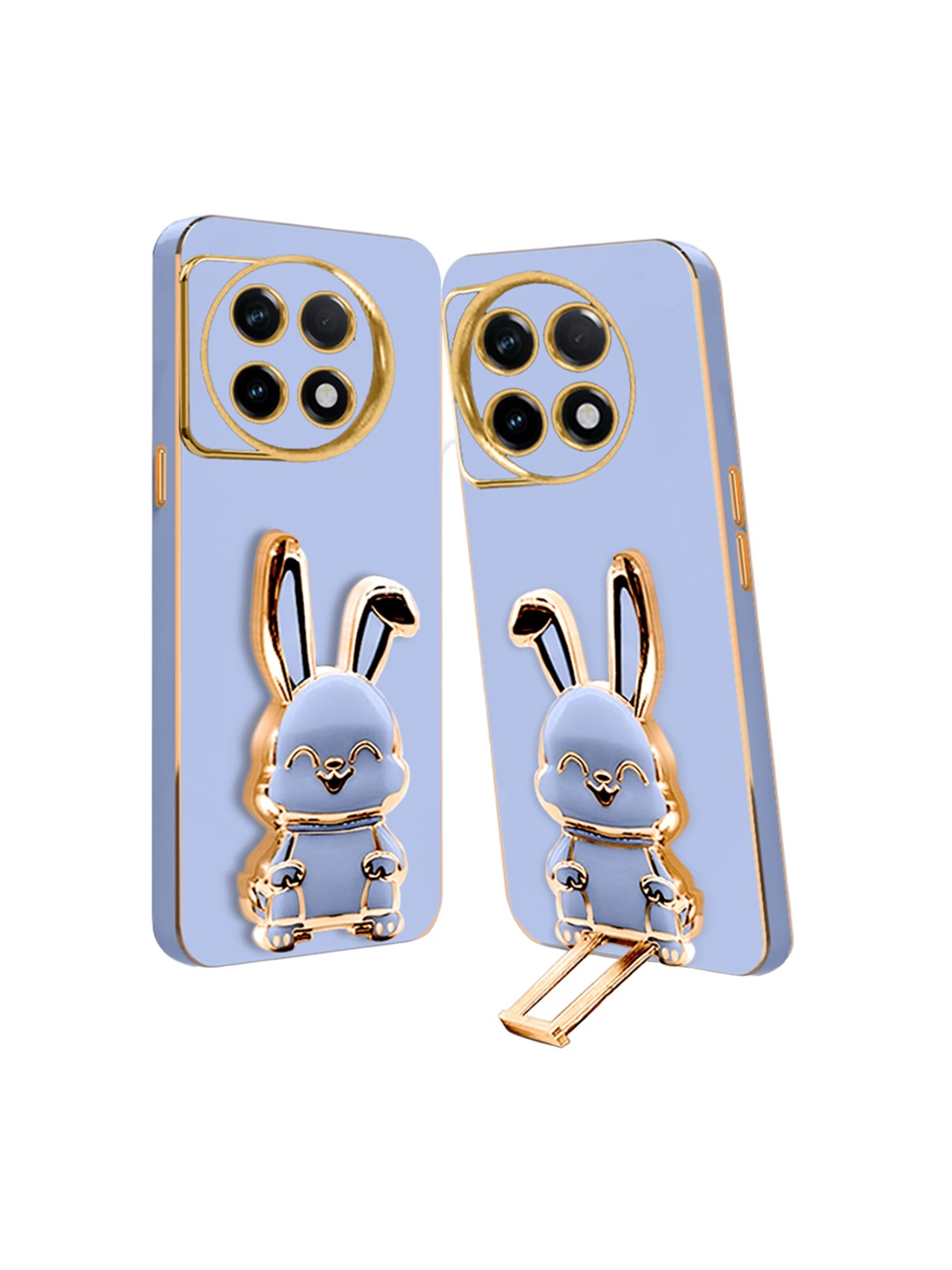 

Karwan Soft and Lightweight 3D Bunny Oneplus 11R 5G With Folding Stand Back Cover Case, Blue