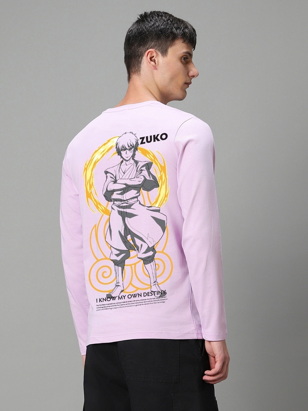 

Bewakoof Zuko Graphic Printed Cotton T-shirt, Purple