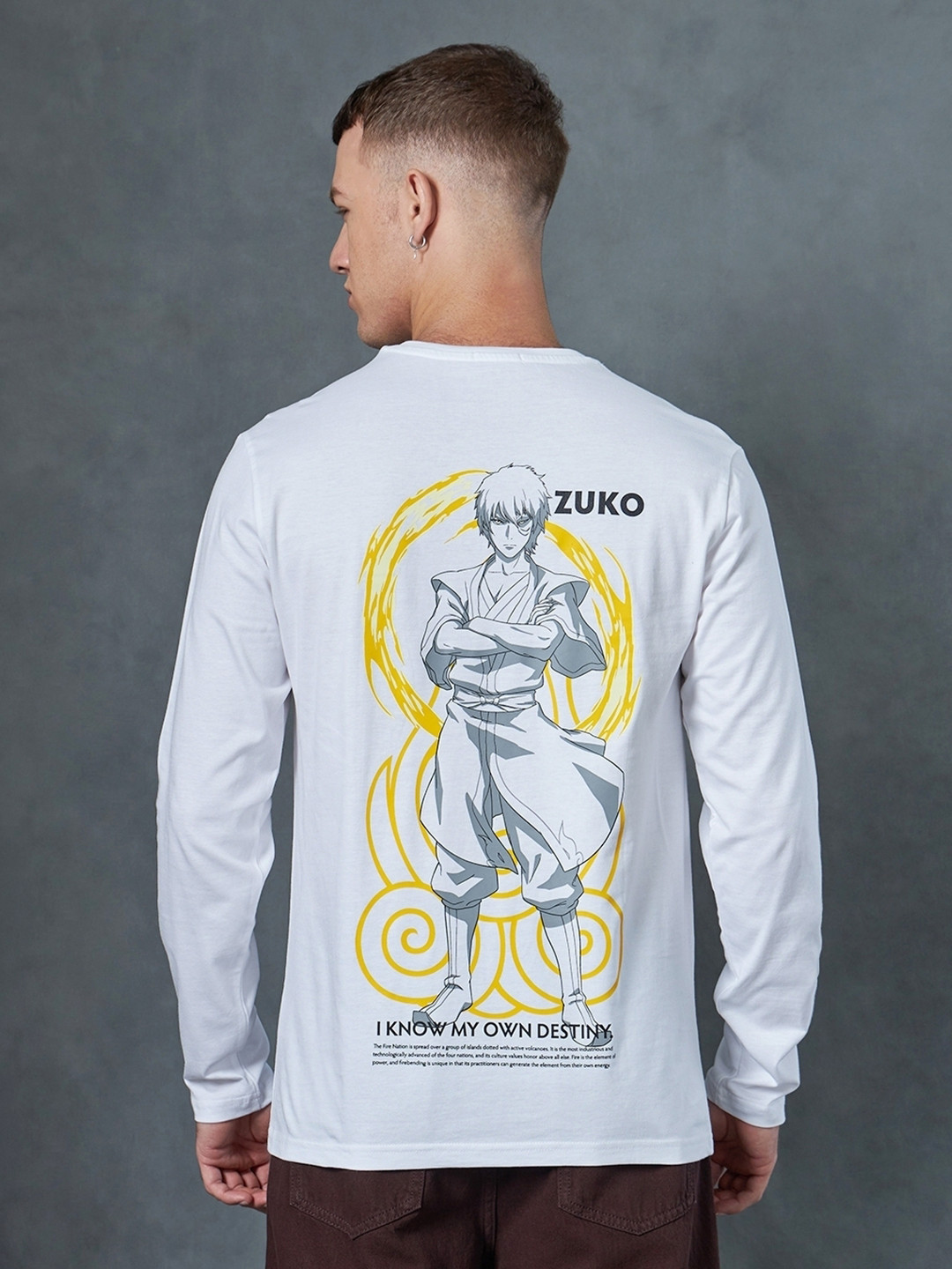 

Bewakoof Zuko Graphic Printed Cotton T-shirt, White