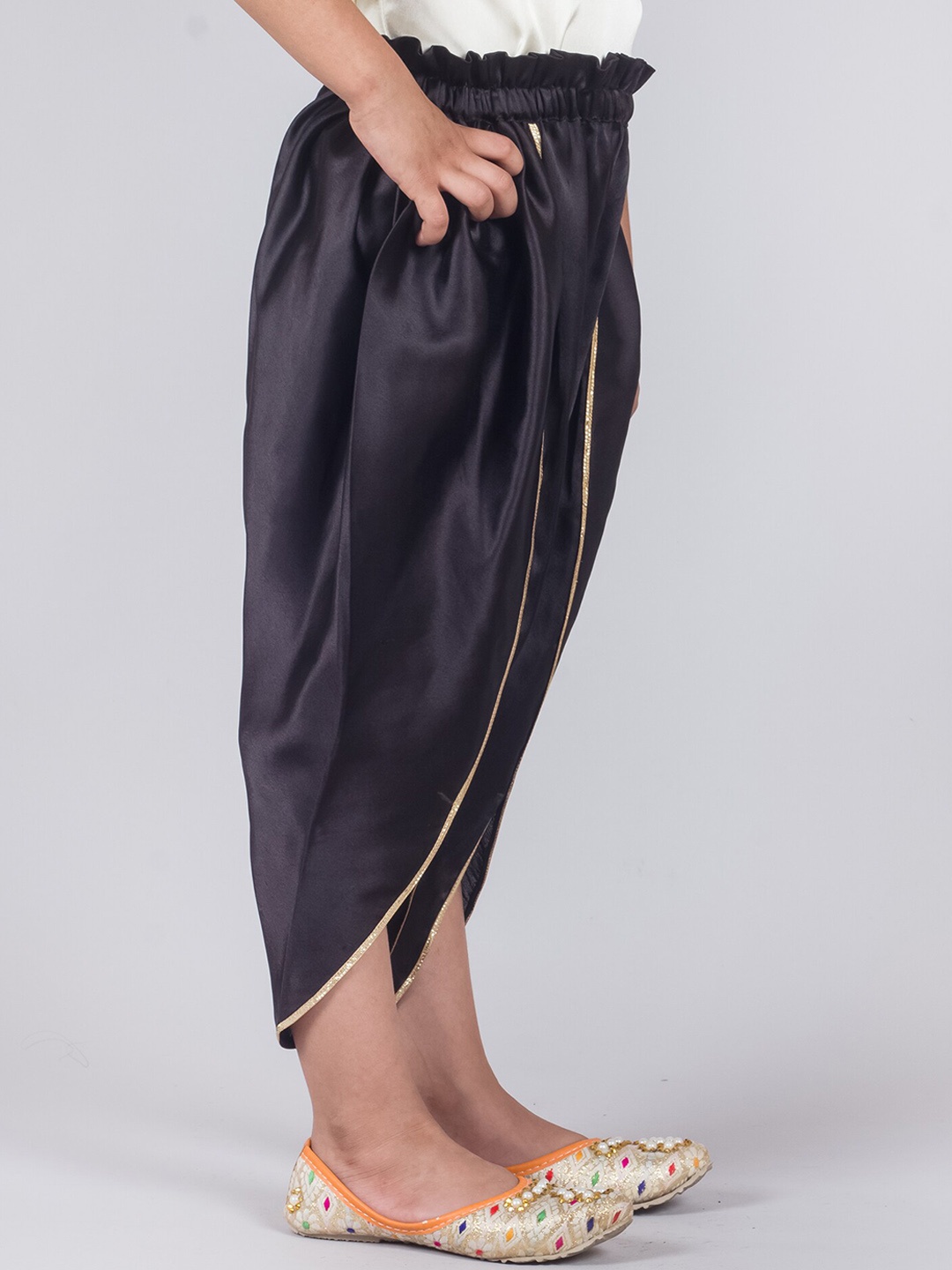 

Tangerine Closet Girls Straight Fit Tulip Salwar, Black