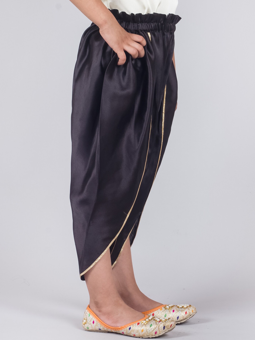 

Tangerine Closet Girls Straight Fit Tulip Salwar, Black