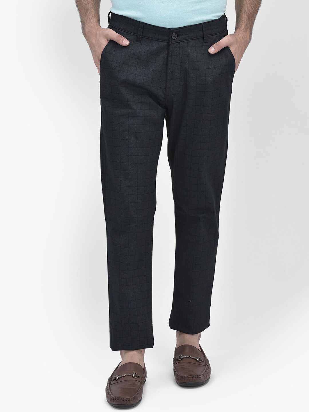 

Crimsoune Club Men Original Slim Fit Cotton Chinos Trousers, Black
