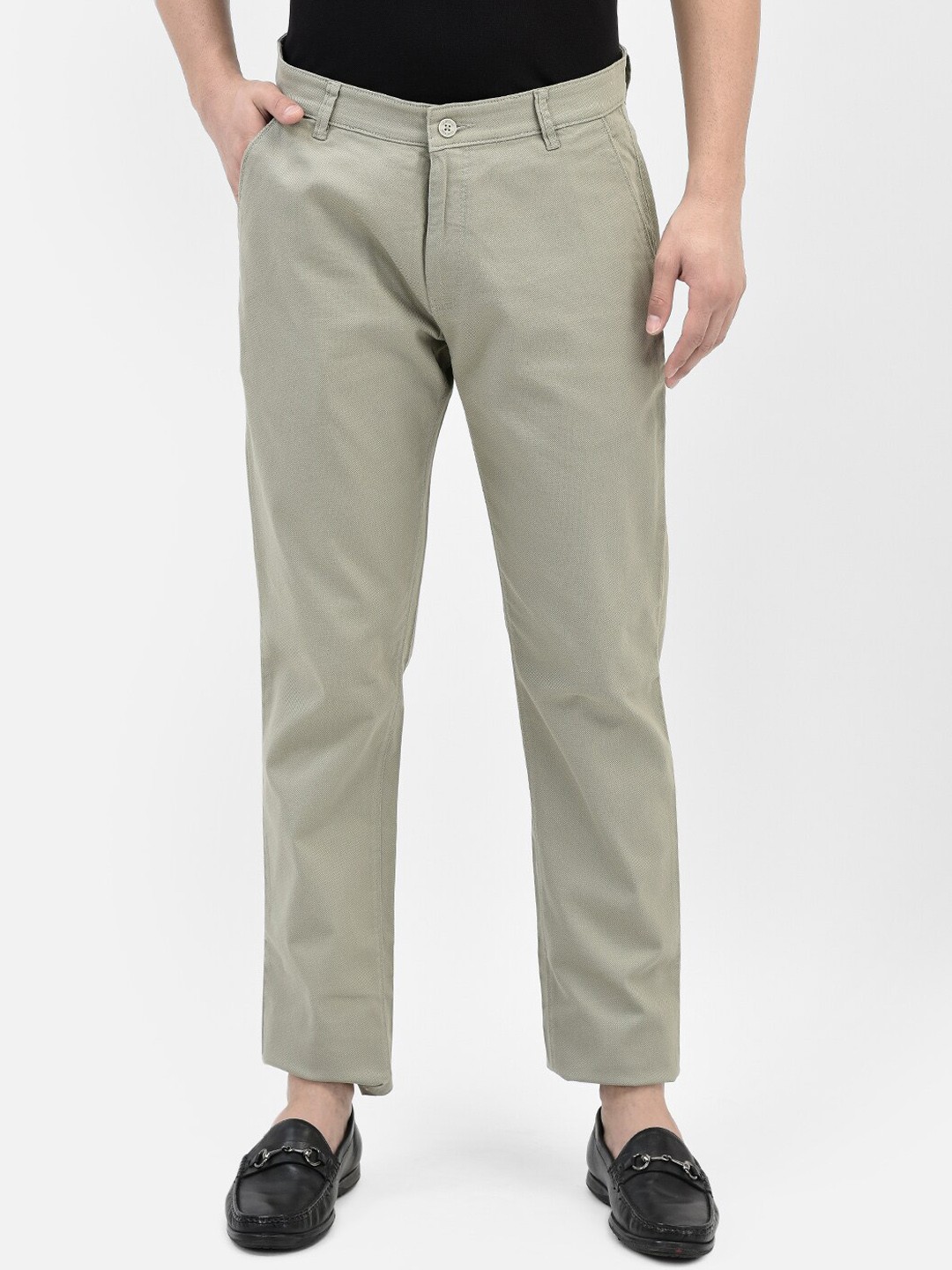

Crimsoune Club Men Original Slim Fit Chinos Trousers, Olive