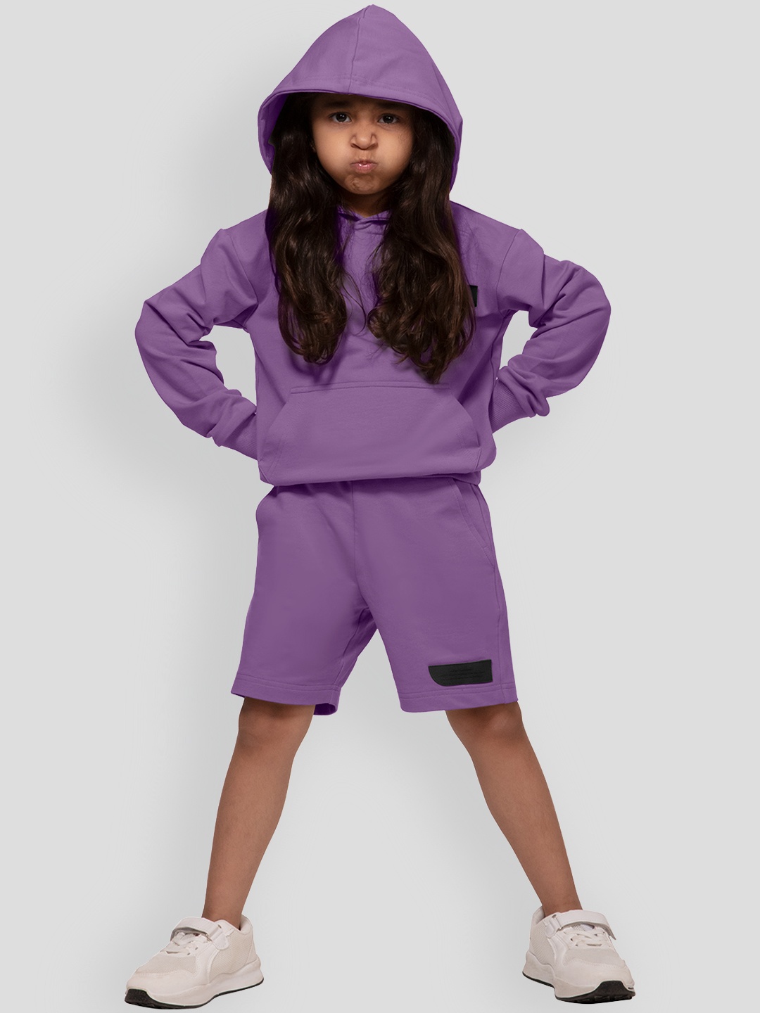 

PANGOLIN Girls Hooded Pullover Sweatshirt, Purple