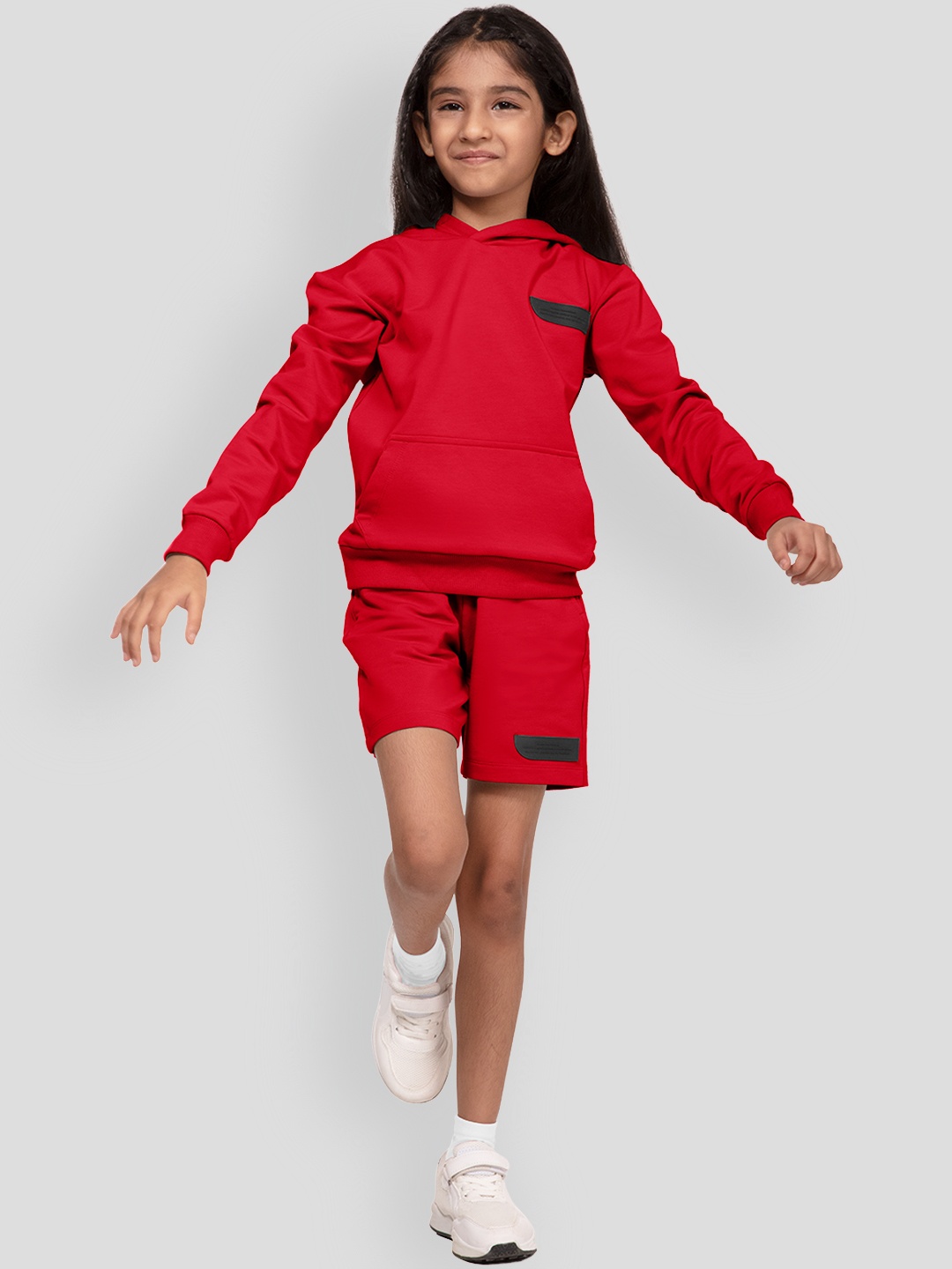 

PANGOLIN Girls Hooded Pullover Sweatshirt, Red