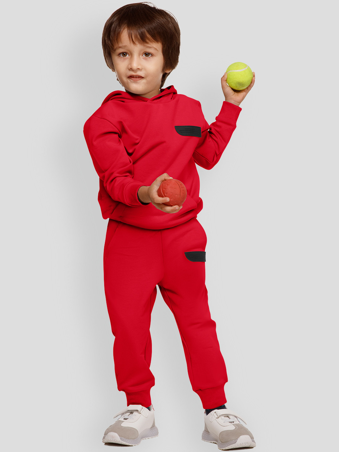

PANGOLIN Boys Hooded Pullover Sweatshirt, Red