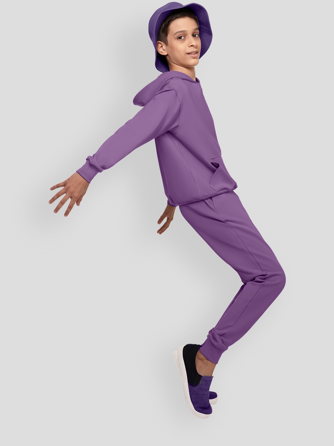 

PANGOLIN Boys Hooded Cotton Sweatshirt, Purple