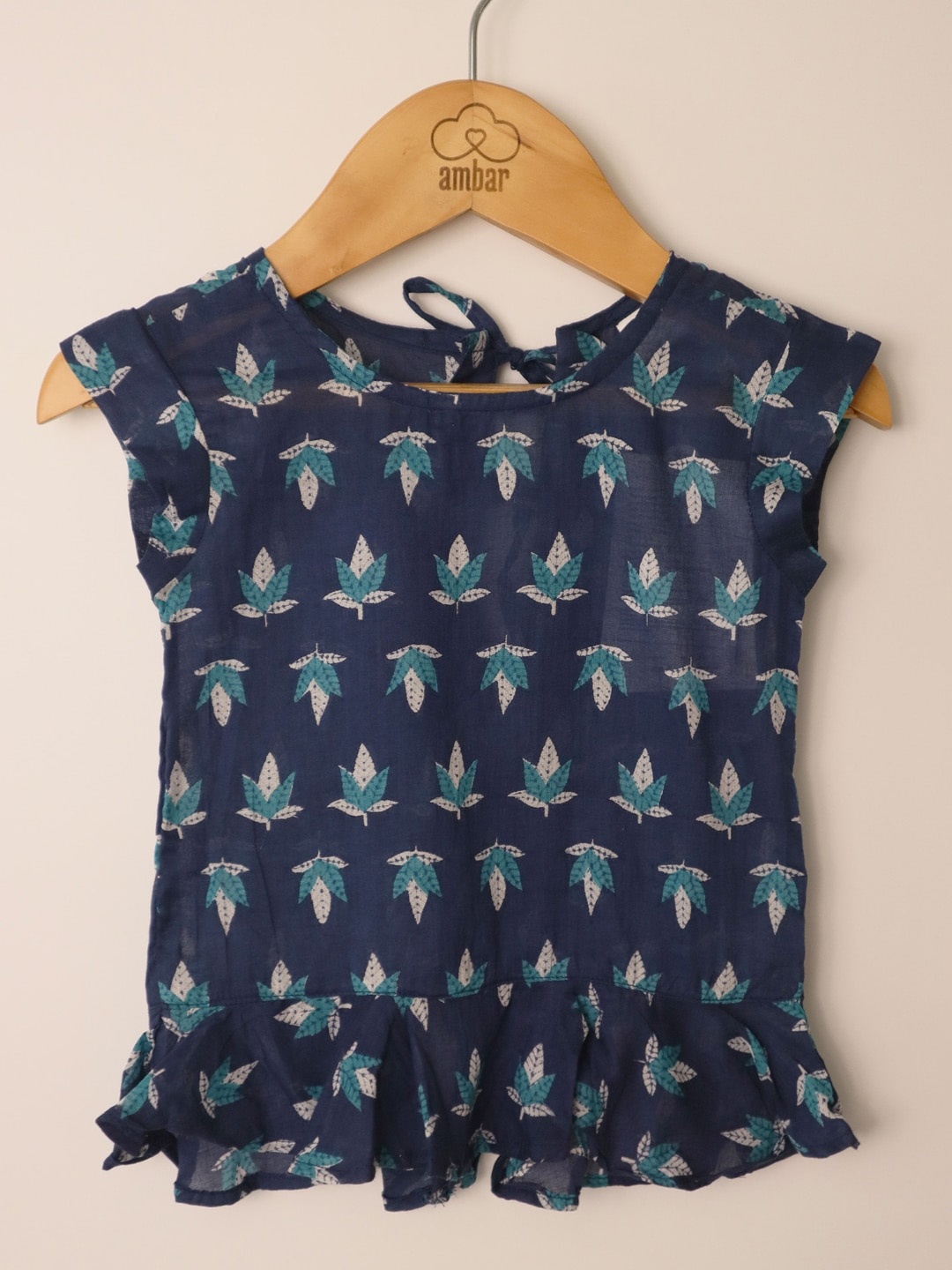

BAESD Girls Printed Cotton Jhabla JHABLA0001, Blue
