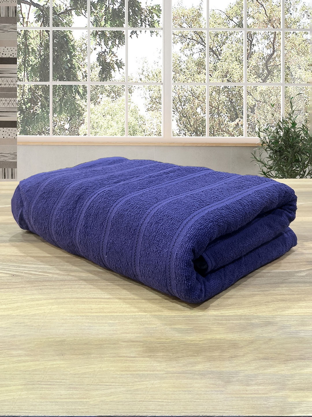 

LABHAM Violet Cotton Bath Towels, Navy blue